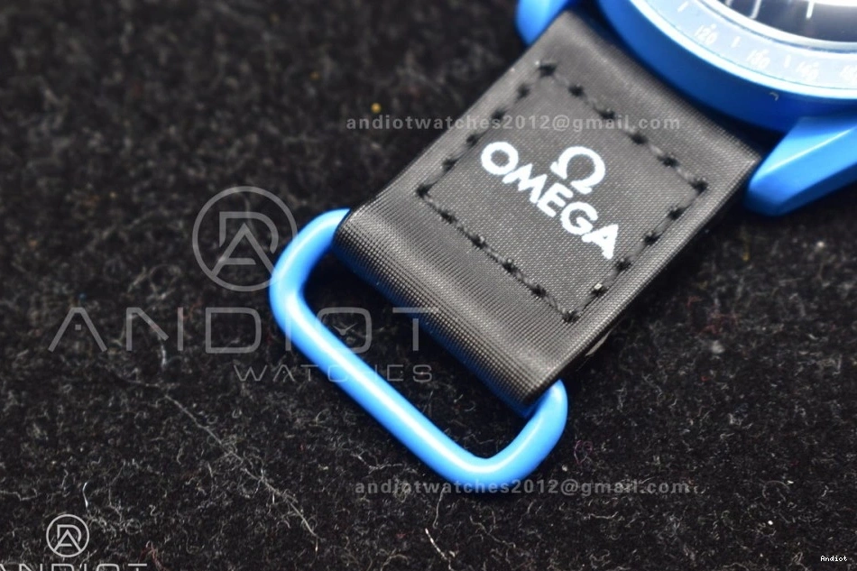 Reliable 1179 Moonwatch Omega Strap Neptune Nylon on x Mission to Swatch Quartz Bioceramic 0717